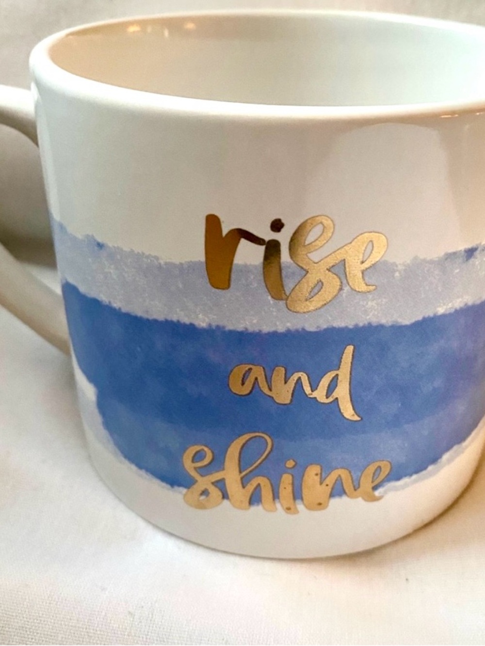American Atelier Mug Rise And Shine Blue White